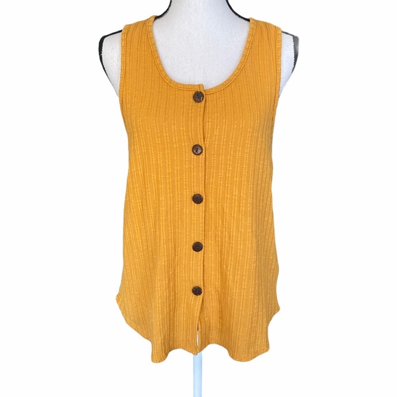 Anthropologie Tops - Anthropologie W5 Yellow Ribbed Tank Top. Size med